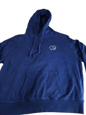 Ivory Ella Blue Elephant Logo Pullover Hoodie XL Cozy